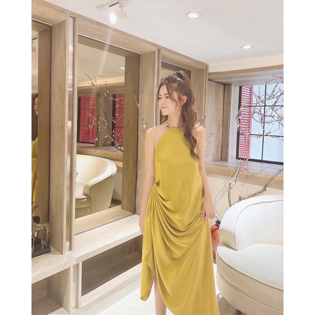 Váy yếm lụa hở lưng Luala Dress by LINN design