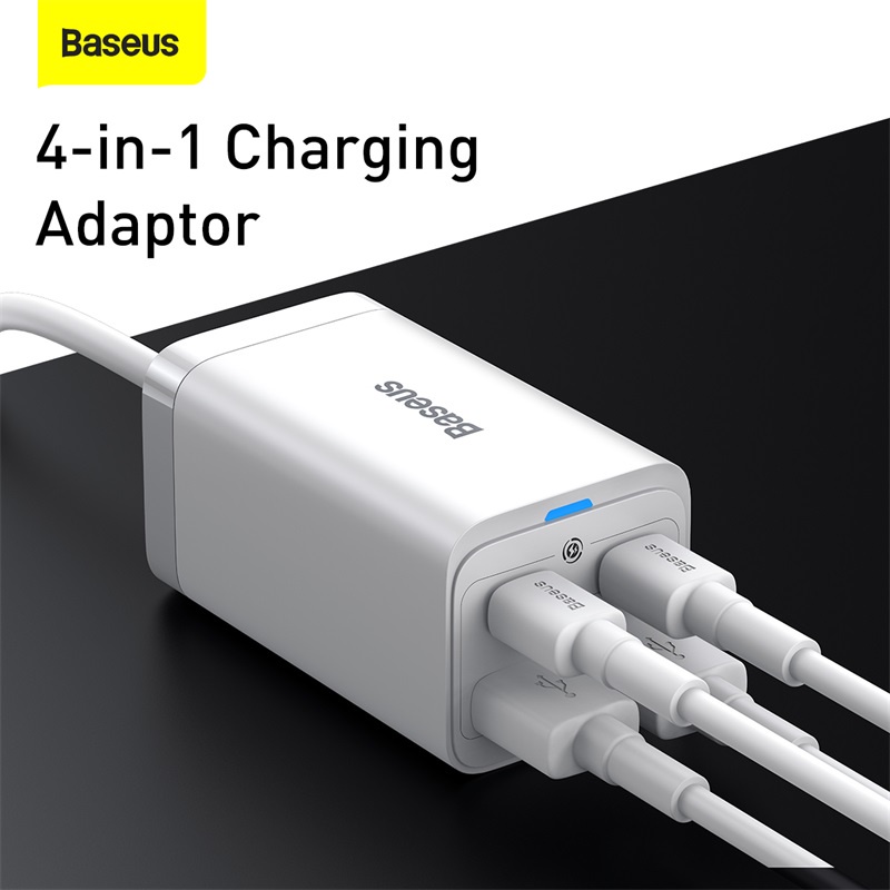 Baseus 65W GaN3 Pro Sạc Nhanh Máy Tính Củ Sạc Bộ Sạc Nhanh 4 Trong 1 Cho Điện thoại Máy Tính Bảng Xiaomi Samsung huawei