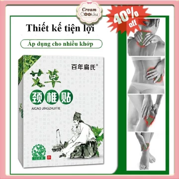 Hộp 12 Miếng Dán Ngải Cứu Giảm Đau Cổ Vai Gáy, Giảm Nhanh Các Triệu Chứng Đau Khớp Gối, Đau Lưng, Đau Đầu