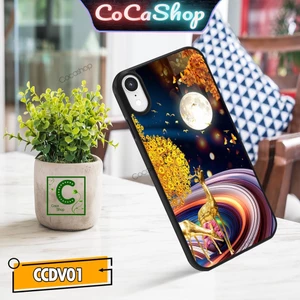 Ốp iphone mặt kính cường lực dẻo chống va đập - Chú hươu mang lại sự may mắn tài lộc
