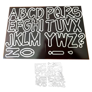 MỘT Khuôn Cắt Kim Loại Chữ Thép Carbon Dập Nổi Mẫu Thêu Sò Trang Trí Dập Nổi Chết Stencil