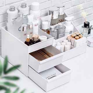 Kệ đựng mỹ phẩm,khay để đồ trang điểm nhựa 3 tầng 5 ngăn có hộp ngăn kéo tiện lợi { H }
