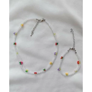 Vòng cổ vòng tay kết cherry nấm mix hạt trong cực xinh phong cách