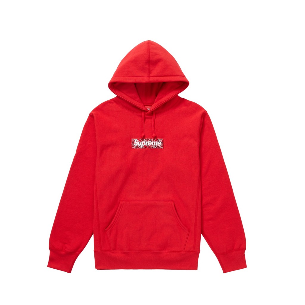 Supreme Hoodie Áo Hoodie Supreme Bandana Box Logo Đỏ [mirror Quality] Shopee Việt Nam