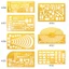 Mya K Nhựa Biểu Đồ Dòng Chảy Biểu Tượng Soạn Thảo Mẫu Thước Stencil Dụng Cụ Đo Sinh Viên