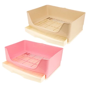 Mya Lớn Góc Thỏ Nhà Vệ Sinh Hộp Đựng Đồ Có Ngăn Kéo Lớn Hơn Chảo Thú Cưng Cho Chuột Lang Chinchilla Ferret Dễ Dàng Vận Hành