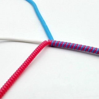 Dây điện thoại màu 60cm Vỏ bảo vệ lò xo TPU cho điện thoại di động Máy tính bảng Máy tính bảng Vỏ bảo vệ cáp xoắn ốc cho điện thoại di động Bộ sạc Android Cáp tai nghe xoắn ốc