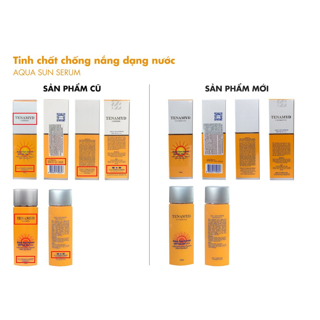 Huyết Thanh Chống Nắng Tenamyd SPF 50/PA+++ Aqua Sun Serum SPF [DATE2027]