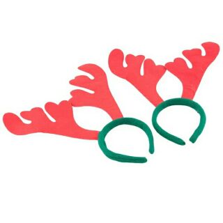 Bờm noel sừng tuần lộc đỏ dài cho bé