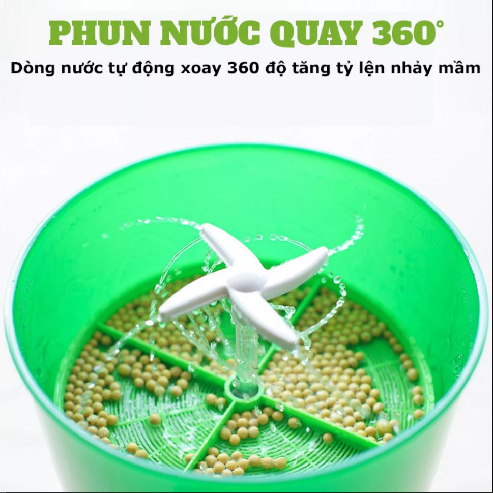 Máy làm giá đỗ tại nhà 3 tầng tự động dvn_shophouse - Thuận tiện Trồng giá đỗ rau mầm  - 3 Chế độ Xuân - Thu - Hè