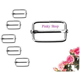 Khoen tăng giảm chữ nhật 3cm 6 cái màu bạc tăng giảm dây đeo túi xách balô Pinky Shop