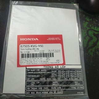 Tem thông số lớn Honda Air Blade ab 110 125 Click 110 Vn