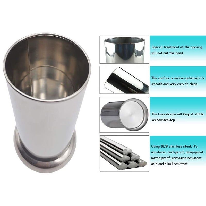 Giá đỡ ống hút bằng thép không gỉ, Hộp đựng ống hút hàng đầu, Dụng cụ sắp xếp dao kéo, Thìa Nĩa Đũa lưu trữ