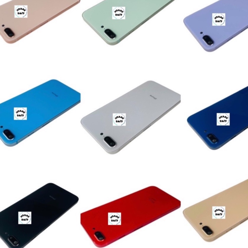 (9 màu) Vỏ thay thế dành cho 8Plus chuẩn đẹp viền cạnh vuông