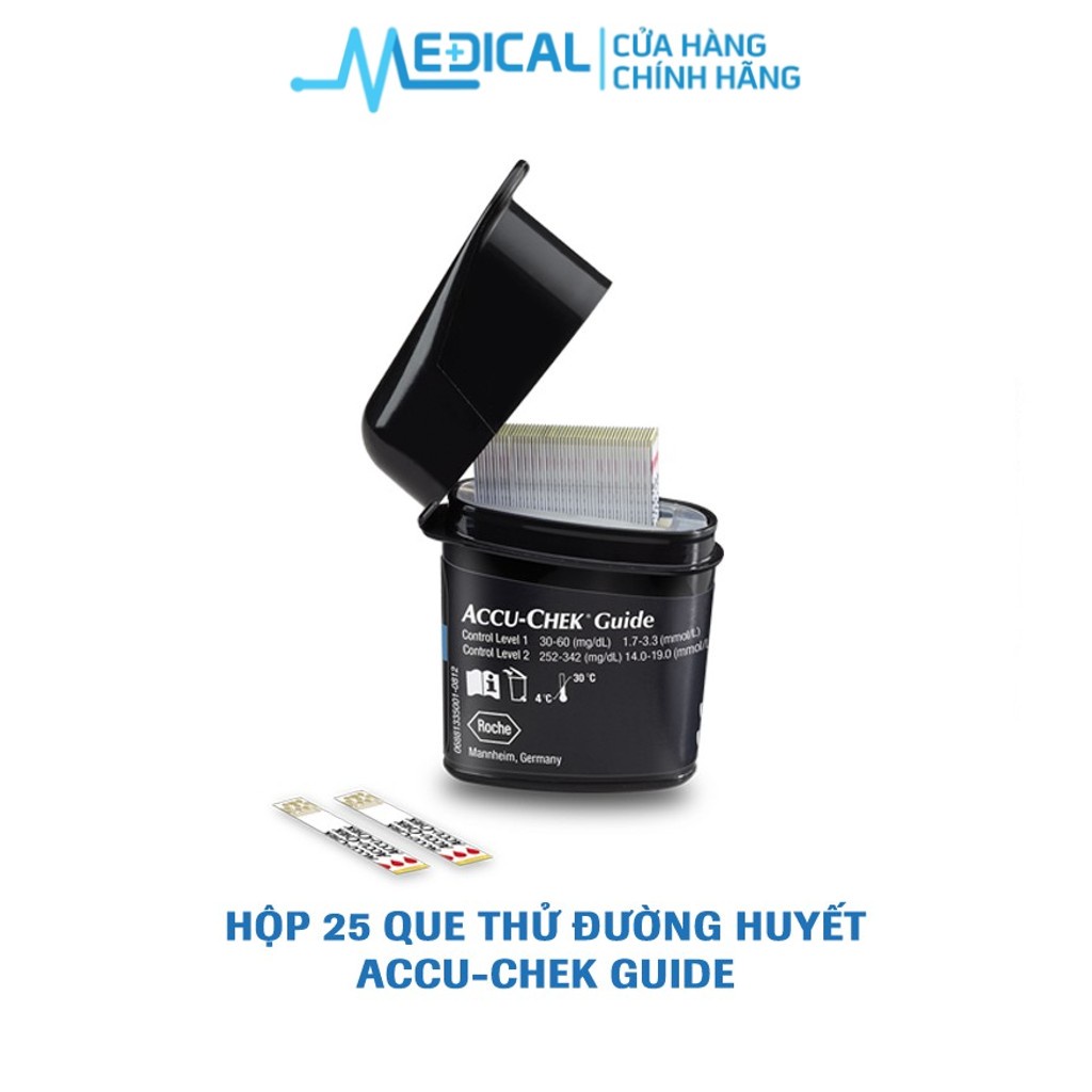 Ảnh Que thử đường huyết Accu-Chek Guide "Hộp 25 que " date xa - MEDICAL 1