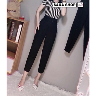 Quần tây nữ công sở dáng baggy 3 nút gài thiết kế đep vải dày dặn