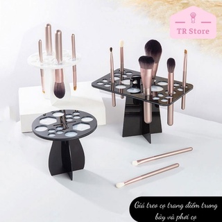 Giá đỡ phơi cọ trang điểm không trượt 24 ô tiện lợi