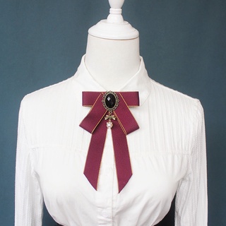 Cổ 4 Màu Hoa JK Cổ Vintage Pha Lê Ngọc Trai Mặt Dây Chuyền Chuyên Nghiệp Nơ 11 * 17cm