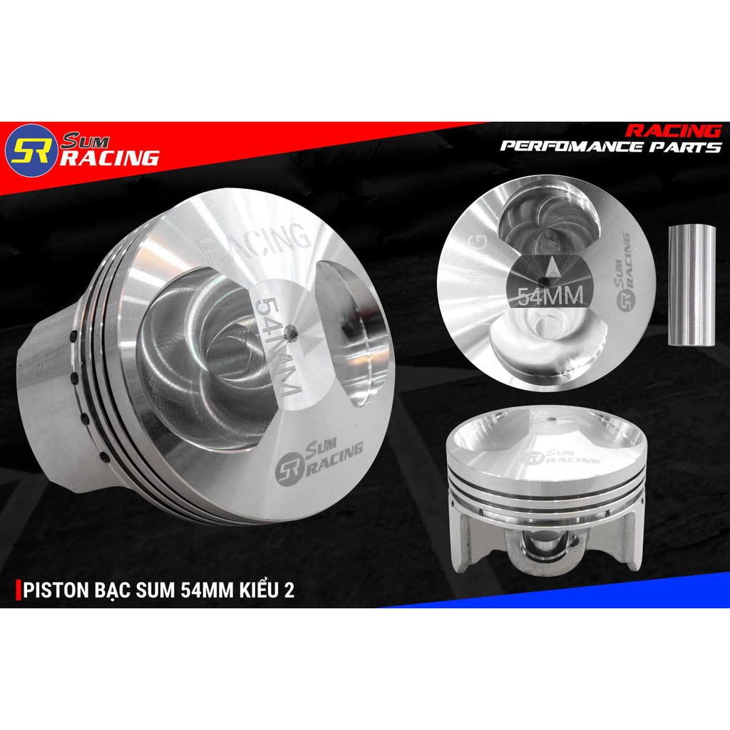 Trái Piston fom Nén Sum racing 54mm 56mm Đầu Cao Dream, Wave | Shopee ...