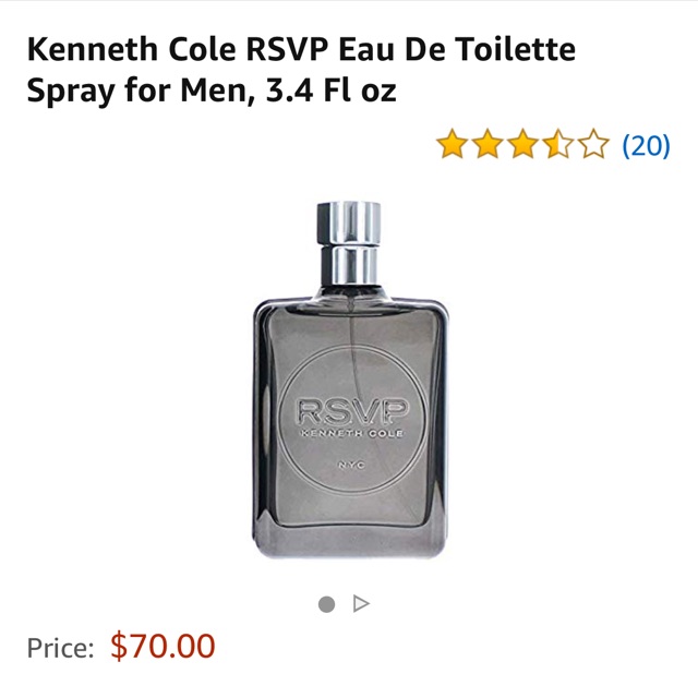 Kenneth Cole RSVP Eau De Toilette Spray for Men, 3.4 Fl oz