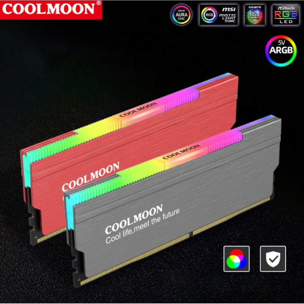 Tản Nhiệt Ram Led RGB Coolmoon - Hỗ Trợ Đồng Bộ Hub Coolmoon / Đồng Bộ ...