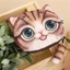 FUJIOU Phim Hoạt Hình Mèo Zero Ví Mới Đổi Tiền Xu Ví Người Phụ Nữ Đầu Mèo Meow