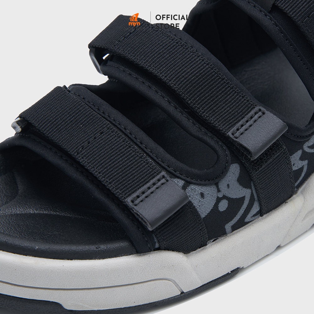 Mô tả Giày Sandal ZX Unisex Meta 3121 in Mascot Raccoon Black đế EVA Phylon 3.5cm chống trơn trượt - 4