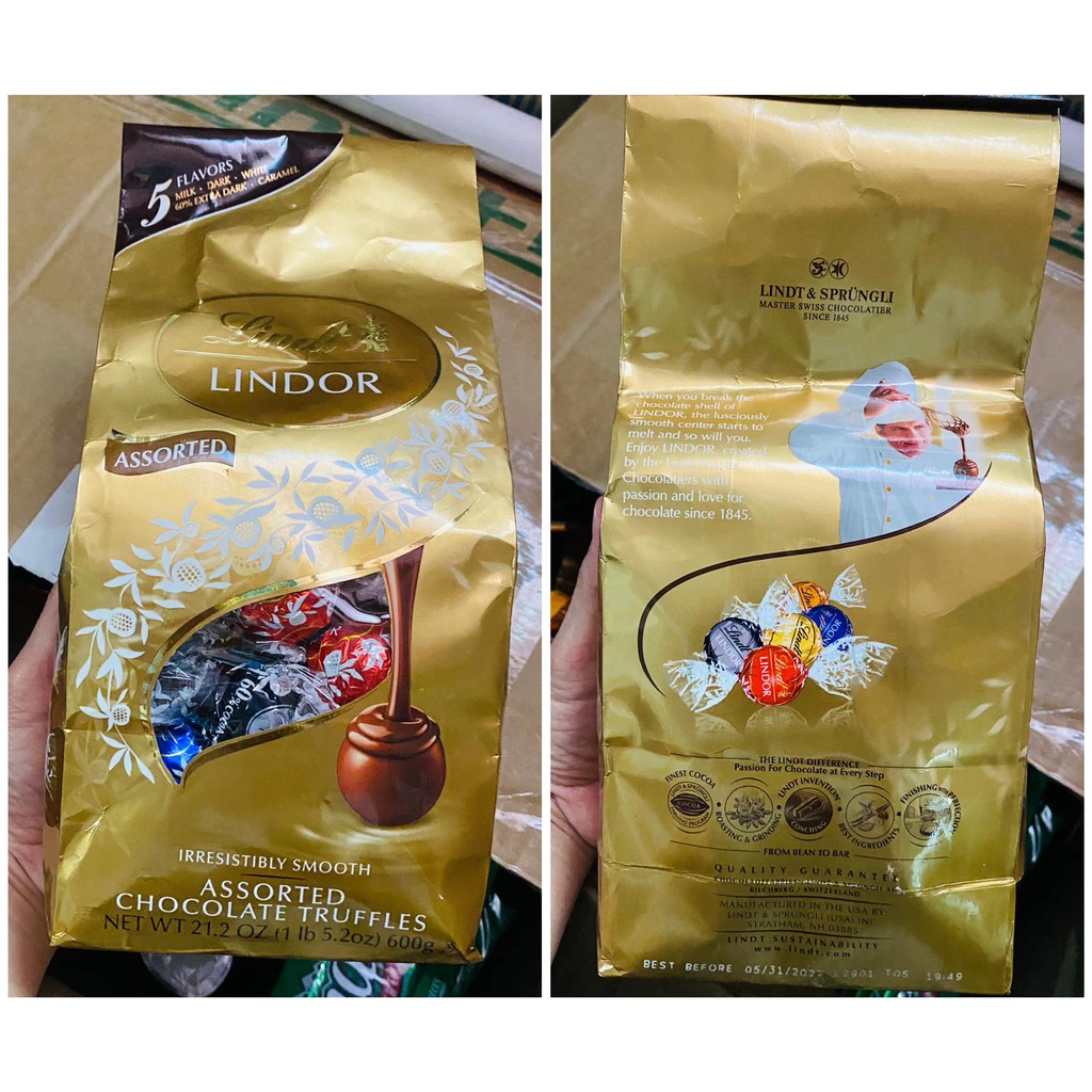 SOCOLA MIX LINDT LINDOR Assorted 600g | Shopee Việt Nam