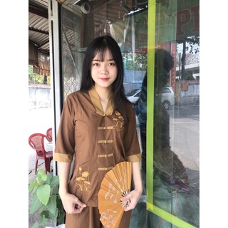 La HánPhối Nữ# Đồ Bộ Nữ Đi Chùa