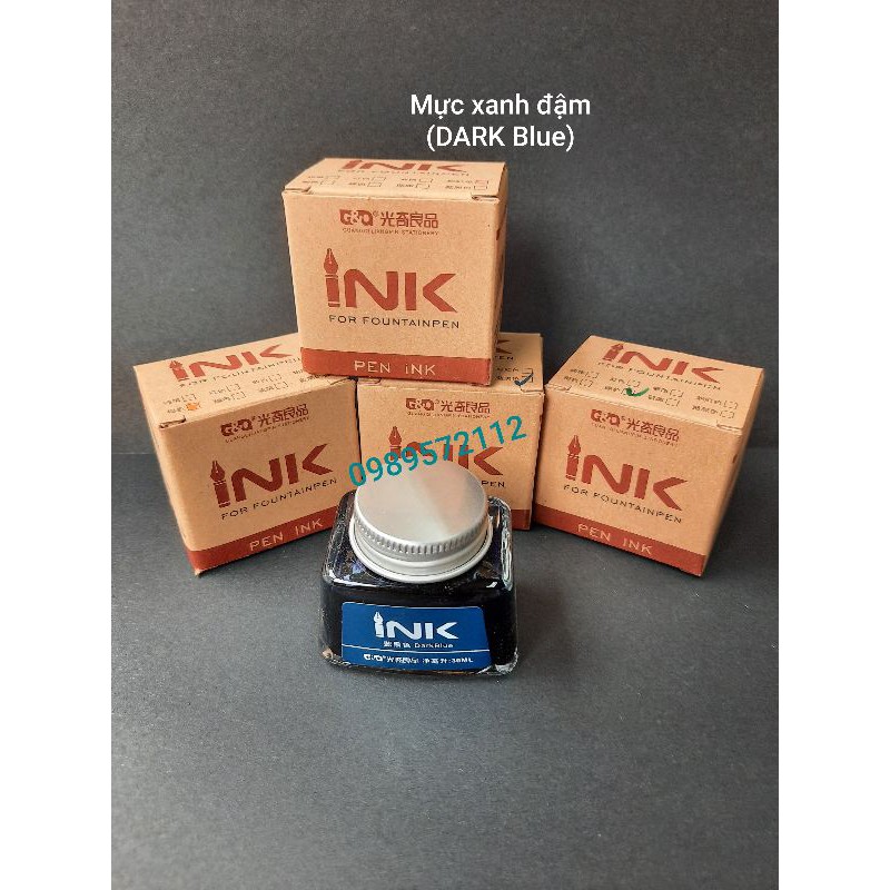 mực ink 30ml -mực bút máy màu xanh lá,xanh đậm,cam,hồng,tím. | Shopee ...