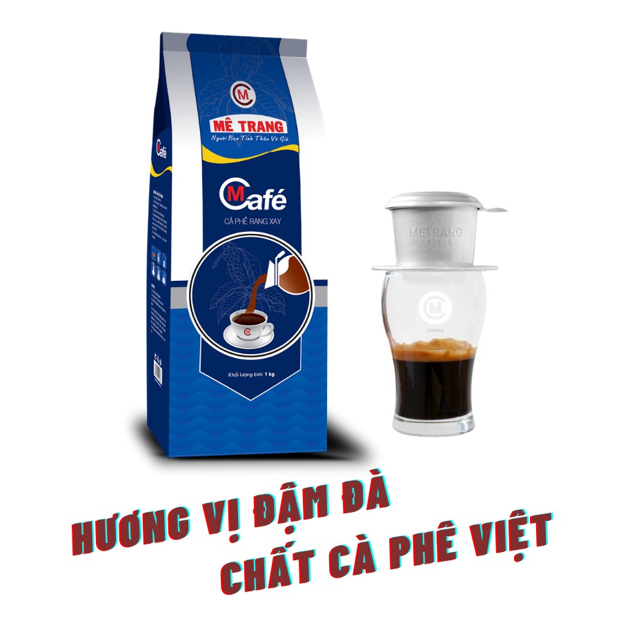 Ảnh Cà phê pha phin, cà phê bột MCafe - Mê Trang, túi 1Kg cà phê bột & hạt 3