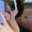Bông tai nữ ngọc trai nhân tạo đính đá pha lê lấp lánh thiết kế đơn giản thanh lịch
