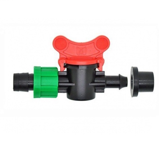 Van khóa khởi thủy ống nhỏ giọt 16mm mềm kèm ron cao su, sử dụng cho hệ thống tưới nhỏ giọt
