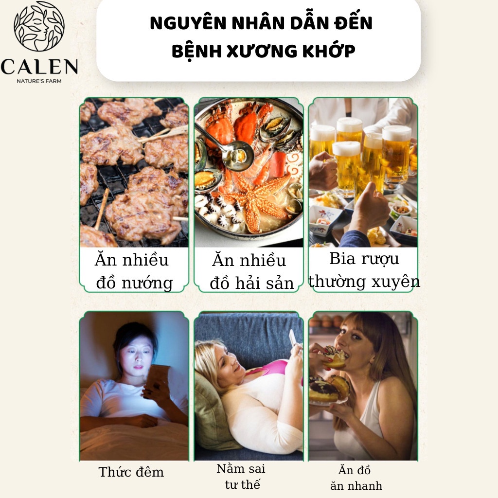 Trà xương khớp CALEN, Hỗ trợ giảm tình trạng về xương khớp, giảm tình trạng nhức mỏi, giúp xương cốt dẻo dai-Bịch 30 gói