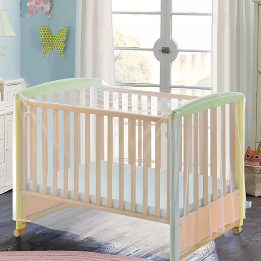 Mùng Nôi Em Bé Cot Ruồi GẤP LƯỚI Cho Giường Trẻ Sơ Sinh Lưới Chống Muỗi Trẻ Em
