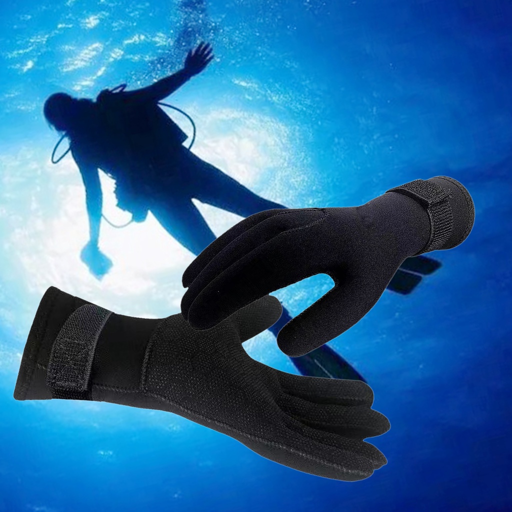 Găng tay lặn cao su tổng hợp 1,5mm Bảo vệ chống trượt Giữ ấm Găng tay để câu cá Kayaking
