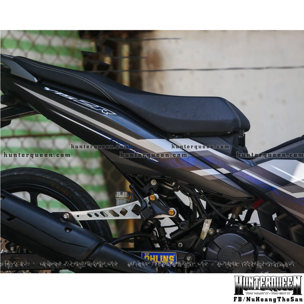 Tem rời Y15ZR mới nhất in UV cao cấp, Dán xe Exciter 150 đời 2016-2019 màu đen nhám. Mẫu decal  hoa văn chìm ẩn