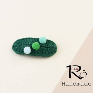 Kẹp tóc xinh Pom Pom mini cho nữ và bé gái 5.5cm |Cặp tóc len Handmade cute |Shop Rô Handmade