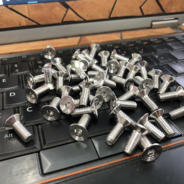 Ốc inox đầu dù âm - 6li1 (m6x10) - gắn đầu cốt, một số vị trí khác ...
