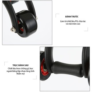 [Mã FAMALLT5 giảm 15% đơn từ 30k] Con Lăn Tập Cơ Bụng 3 Bánh Cỡ Lớn Chính Hãng Đại Nam Sport + Tặng Kèm Thảm Lót Đầu Gối