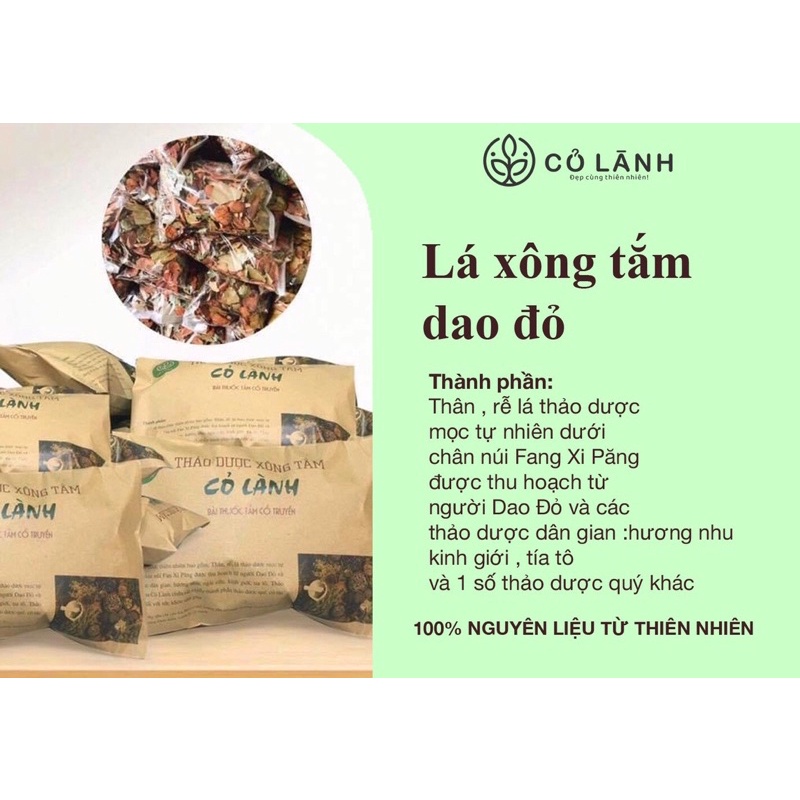 Thảo Mộc Xông Cỏ Lành (1 túi 2 lần xông) - Gói Cho 2 Lần Sử Dụng Giúp Sạch Thơm Phòng Hậu Sản