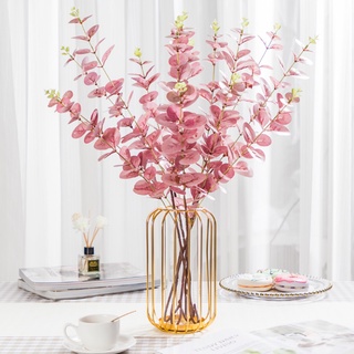 Lá giả - lá táo 3d cành 87cm 3 nhánh nhiều màu sắc trang trí nhà cửa,  cắm điểm lọ hoa