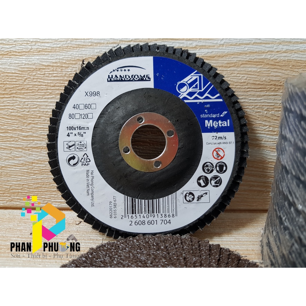 [SET 5 MIẾNG ] BÁNH NHÁM XẾP 100* 16mm HANDSOME (VIỆT NAM CHẤT LƯỢNG CAO)