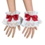 Pealike Phong Cách Nhật Bản Gothic Tay Tay Vòng Đeo Tay Ngọt Xù Ren Nhiều Màu Nơ Người Giúp Việc Cosplay Vòng Tay Wristb