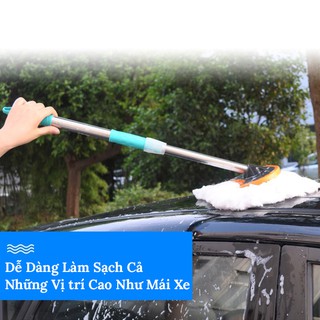 Cây Lau Rửa Xe Ô Tô Cán Dài Lông Mềm – CHỔI DÀI
