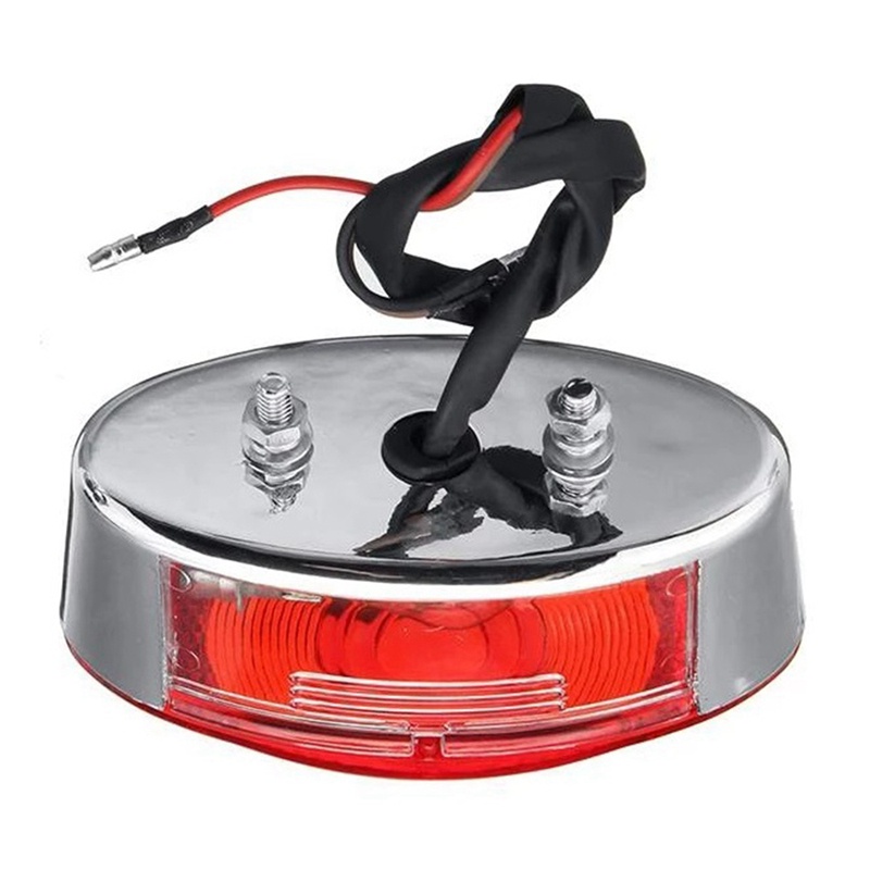 Chrome 12V 15 LED Xe Máy Phanh Dừng Chạy Đuôi Đèn LED Phía Sau Motocross Moto ATV Bụi Bẩn Xe Đạp Cho Chopper