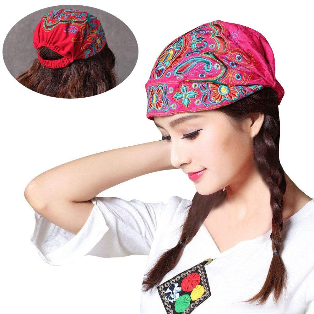 Mũ Turban FEDAOG, Phong Cách Mexico Dân Tộc Hoa Bandanas, Thời Trang Vintage Thêu Thoáng Khí Mũ Beanie Dành Cho Nữ