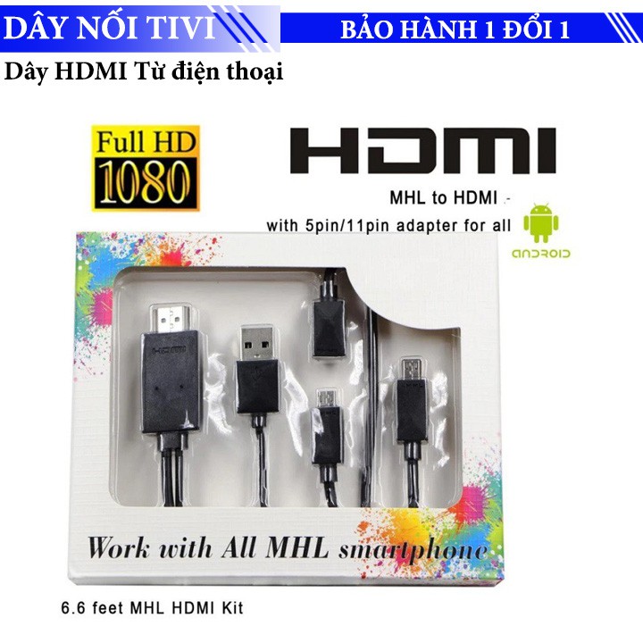 Cáp HDMI cho điện thoại android kết nối với Tivi - Cáp Micro Usb ...