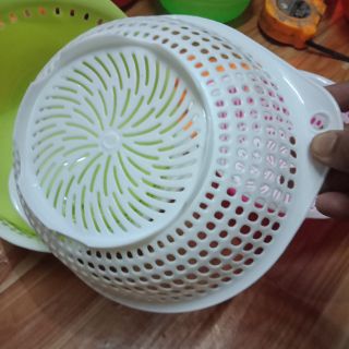 Bộ 2 thau rổ kiểu ovan mini 22*18,5*8,2cm Nhựa Vĩ Hưng