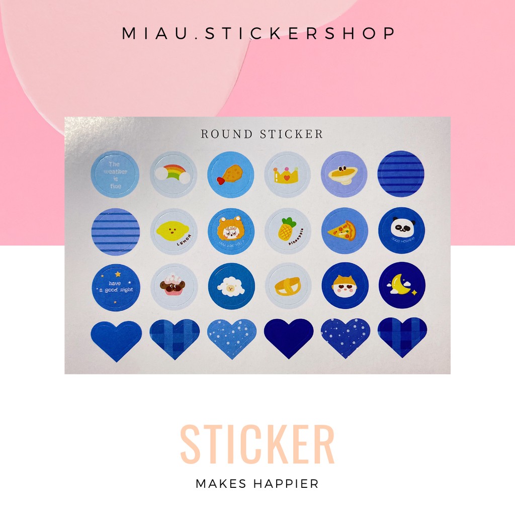 SET 3 STICKER MÀU SẮC DỄ THƯƠNG (NHIỀU TÔNG MÀU) | Shopee Việt Nam